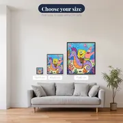 SpongeBob and Patrick Riding a Giant Seahorse – available sizes