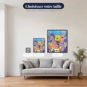 Bob et Patrick sur un hippocampe géant – tailles disponibles