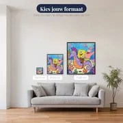 SpongeBob en Patrick op een reuzenzeepaardje – beschikbare formaten