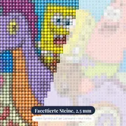 SpongeBob und Patrick reiten ein riesiges Seepferdchen – Nahaufnahme der Steine