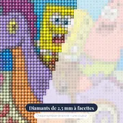 Bob et Patrick sur un hippocampe géant – gros plan des diamants