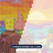 SpongeBob en Patrick kijken naar de zonsondergang – close-up van de steentjes