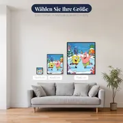 SpongeBob und Patrick beim Schlittschuhlaufen in Bikini Bottom – verfügbare Größen