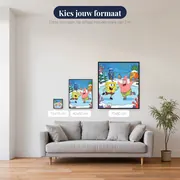 SpongeBob en Patrick schaatsen op een bevroren lagune – beschikbare formaten