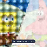 SpongeBob und Patrick am Lagerfeuer in Bikini Bottom – Nahaufnahme der Steine