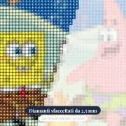 SpongeBob e Patrick al fuoco da campo – primo piano dei diamanti
