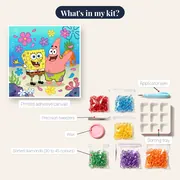 SpongeBob and Patrick Smiling with Floating Flowers – kit contents