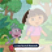 Dora and Boots Walking Through the Jungle – diamond close-up