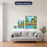 Dora and Boots Crossing the Rope Bridge – available sizes