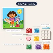 Dora and Boots on a Sunny Hill – kit contents