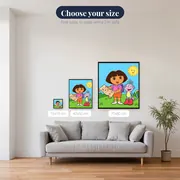 Dora and Boots on a Sunny Hill – available sizes