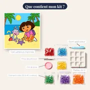 Dora et Babouche avec une étoile de mer – contenu du kit