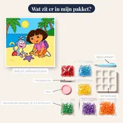 Dora en Boots ontdekken een zeester op het strand – inhoud van het pakket
