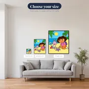 Dora and Boots Discovering a Purple Starfish – available sizes