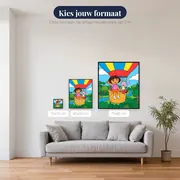 Dora en Boots in een luchtballon – beschikbare formaten