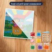 Dora et Babouche en montgolfière au-dessus de la forêt – kit prêt à commencer