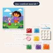 Dora et Babouche jouant des maracas – contenu du kit