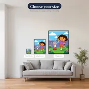 Dora and Boots Playing Maracas on a Hill – available sizes