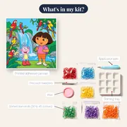 Dora and Boots at the Waterfall with Parrots – kit contents