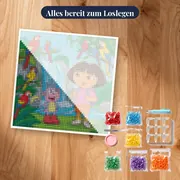 Dora und Boots am Wasserfall mit Papageien – Set bereit zum Loslegen