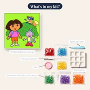 Dora Boots and Swiper Hiding Behind Bush – kit contents