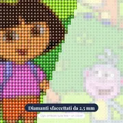 Dora Boots e Swiper nel cespuglio – primo piano dei diamanti