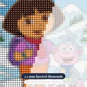 Dora and Boots in the Snowy Mountains – diamond close-up