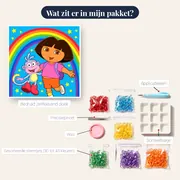 Dora en Boots met regenboog en sterren – inhoud van het pakket