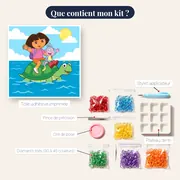 Dora et Babouche sur la tortue marine – contenu du kit