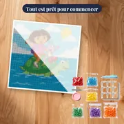 Dora et Babouche sur la tortue marine – kit prêt à commencer