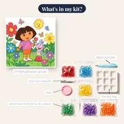 Dora and Boots in a Flower Garden – kit contents