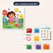 Dora et Babouche dans le jardin fleuri – contenu du kit