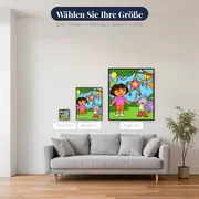 Dora und Boots feiern eine bunte Geburtstagsparty – verfügbare Größen