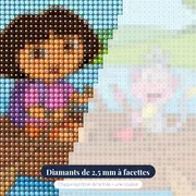 Dora et Babouche en barque sur le lac – gros plan des diamants