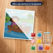 Dora en Boots roeien in een bootje – pakket klaar om te beginnen