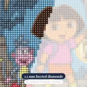 Dora and Boots Exploring a Cave with Lantern – diamond close-up