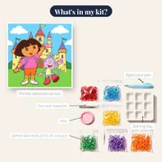 Dora and Boots Waving at the Castle – kit contents