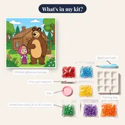 Masha and the Bear at the Forest House – kit contents