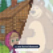Masha and the Bear at the Forest House – diamond close-up