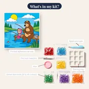 Masha and the Bear Fishing on a Sunny Lake – kit contents