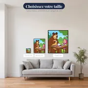 Goûter à la confiture avec Masha et Michka – tailles disponibles