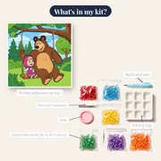 Masha and the Bear on a Tree Swing – kit contents
