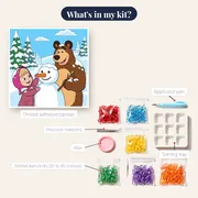Masha and the Bear Building a Snowman – kit contents
