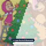 Masha and the Bear Decorating a Christmas Tree – diamond close-up