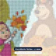 Mascha und der Bär im Herbstlaub – Nahaufnahme der Steine