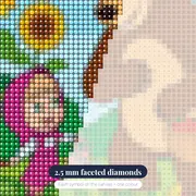 Masha and the Bear Garden Vegetables – diamond close-up
