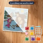 Masha and the Bear Playing Hockey on Ice – kit ready to start