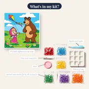 Masha and the Bear Flying a Kite – kit contents