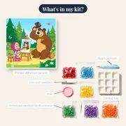 Masha Painting the Bear on an Easel – kit contents