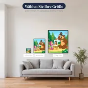 Mascha malt den Bären im Wald – verfügbare Größen